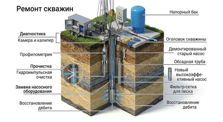 Ремонт скважин в Тимашёвске